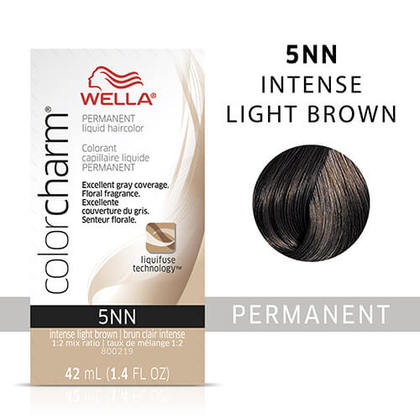 5NN - LIGHT BROWN WELLA Color Charm Permanent Liquid Hair Color for Gray Coverage