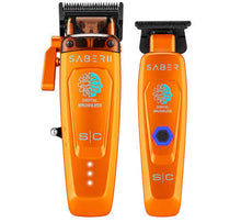 Cargar imagen en el visor de la galería, StyleCraft Saber Cordless Clipper &amp; Trimmer Combo – Orange