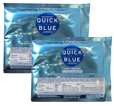 Loreal Quick Blue Bleach Powder Extra Strength 1 oz (Pack of 2)
