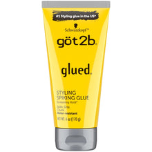 Cargar imagen en el visor de la galería, Got2B Schwarzkopf Glued Spiking Glue Hair Gel, Water Resistant, Strong Hold for Up to 72 Hours 6oz