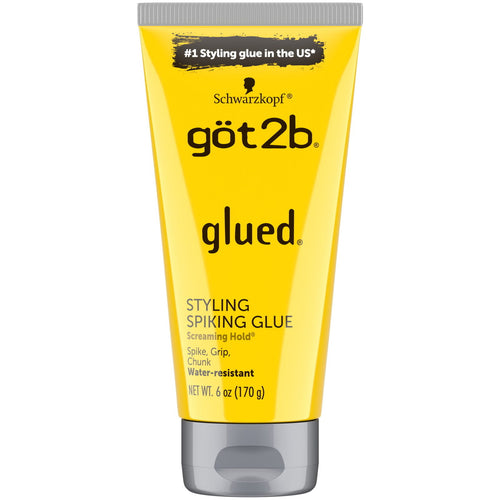 Got2B Schwarzkopf Glued Spiking Glue Hair Gel, Water Resistant, Strong Hold for Up to 72 Hours 6oz