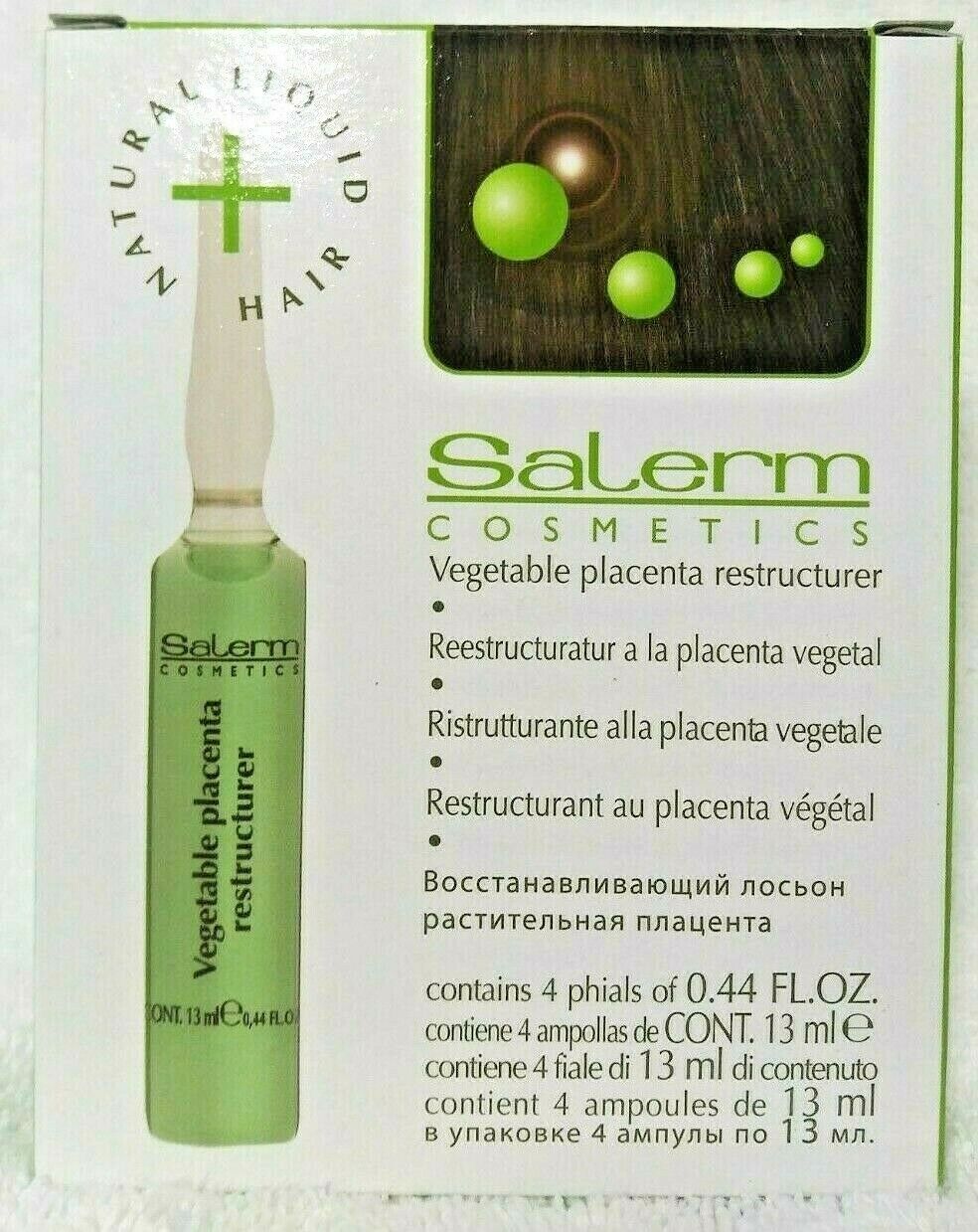 Salerm Vegetable Placenta Restructurer -4 phials of 0.44 oz/13ml