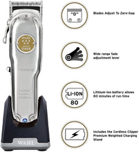 Load image into Gallery viewer, Wahl Professional 5-Star Senior Cordless Clipper Metal Edition 110-220 Volts NEW