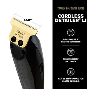 Wahl Cordless Barber Combo Black Magic Clip Clipper & Detailer Trimmer 3025397