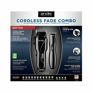 Andis Cordless FADE COMBO w/ Envy Fade Clipper & Slimline Pro Li Trimmer #75020
