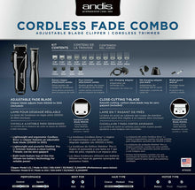 Cargar imagen en el visor de la galería, Andis Cordless FADE COMBO w/ Envy Fade Clipper &amp; Slimline Pro Li Trimmer #75020