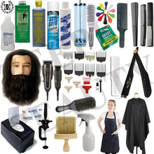 Load image into Gallery viewer, Barber School Kit Beauty School Men/Male Manikin Head Beard Wahl Clippers Practical Exam Approved - Liberty Beauty Supply