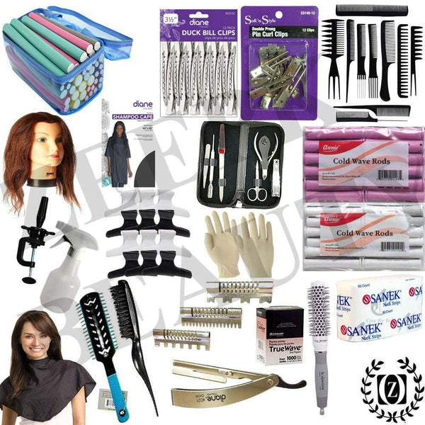 Cosmetology Hair School & Barbershop Practice Kit State Board Approved Manikin Head Cutting Clippers - Liberty Beauty Supply