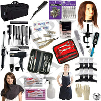 Cosmetology Barber School kit State Board Approved Manikin Head Beginners Cutting Styling Salon Set - Liberty Beauty Supply