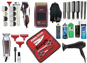Barber Starter Kit - Beauty School Kits Clippers Trimmers Shavers Economy Wahl Clippers Practical Exam Approved