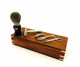 Men's Wet Grooming Shaving Set/Kit- DE Safety Razor, Pure Badger Shaving Brush - Liberty Beauty Supply