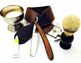 ZEVA barber salon straight edge razor shaving set/kit- dovo paste, brush, soap usa - Liberty Beauty Supply