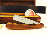 Zeva Wooden Hand Made Straight Razor Shaving Set/kit, Dovo Pate Germany Made - Liberty Beauty Supply