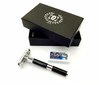 Vintage Safety Razor adjustable Bump Free Shaver Close Dorco Prime Blades Black - Liberty Beauty Supply