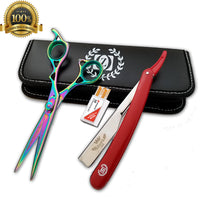 Professional Salon Hair cutting Scissor Straight Razor Barber Shears Set TIJERAS - Liberty Beauty Supply