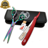 Professional Salon Hair cutting Scissor Straight Razor Barber Shears Set TIJERAS - Liberty Beauty Supply