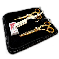 Professional Hair Styling GOLD Shears Cutting Scissors Salon Barber 6" TIJERAS - Liberty Beauty Supply
