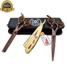 Load image into Gallery viewer, Professional Hairdressing Barber Salon Shears &amp; Students Scissors 6&quot; with Razor - Liberty Beauty Supply