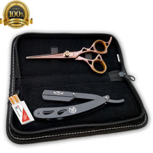 Load image into Gallery viewer, New Student Cutting and Thinning shears Set 6&quot; Japanese Steel with Razor Tijeras - Liberty Beauty Supply