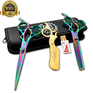 Salon Hair Cutting Thinning Scissors Barber Shears Hairdressing Accessories Set - Liberty Beauty Supply