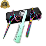 New Hairdressing Pro Salon Hair Scissors Thinning Hair Cutting Scissors 6 " Set - Liberty Beauty Supply