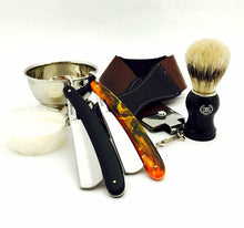 Cargar imagen en el visor de la galería, ZEVA 2 Pieces Men&#39;s cut throat wet straight razor shaving set kit in gift box - Liberty Beauty Supply