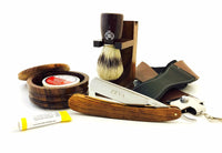 Zeva Signature Series 7 Pcs Men's Vintage Straight Razor Shaving Set In Gift Box - Liberty Beauty Supply