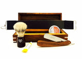 Zeva Wooden Hand Made Straight Razor Shaving Set/kit, Dovo Pate Germany Made - Liberty Beauty Supply