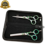 Professional Hair Cutting Japanese Scissors Thinning Barber Shears Set 5.5" USA - Liberty Beauty Supply