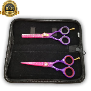 Barber Shears Hairdressing 2 pcs set Professional Salon Hair Cutting Scissors - Liberty Beauty Supply
