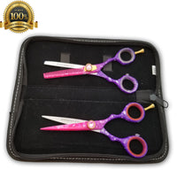 5.5" Salon Hair Cutting Scissors TIJERAS Thinning Barber Shears Razor Kit RAPADA - Liberty Beauty Supply