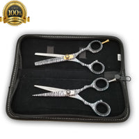 5.5" Professional Salon Hairdressing Hair Cutting Thinning Barber Scissors Set - Liberty Beauty Supply