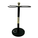 Mens Classic Straight Razor Wet Shave Gift Set with Drip Stand Full Matte Black - Liberty Beauty Supply