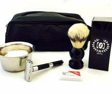 Cargar imagen en el visor de la galería, Men&#39;s Razors Shave Kit Zeva DE Long Handle Safety Razor Dorco Blades Replacement - Liberty Beauty Supply