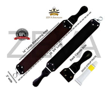 Load image into Gallery viewer, Dovo Paste Barber-straight-edge-razor-wide-leather-strop-strap - Liberty Beauty Supply
