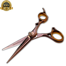 Load image into Gallery viewer, Wooden Scissors TIJERAS Hair Cutting Shears Straight Edge Barber Razor - Liberty Beauty Supply