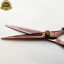 Cargar imagen en el visor de la galería, Wooden Scissors TIJERAS Hair Cutting Shears Straight Edge Barber Razor - Liberty Beauty Supply