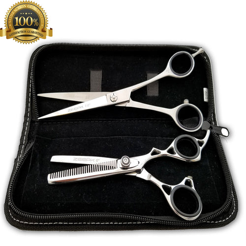 7” Professional Salon Hair Cutting Scissors Thinner Barber Shears Razor Set - Liberty Beauty Supply