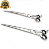 10" Hair Cutting Pet Grooming Scissors Cutting Curved Thinning Shears Set Safety - Liberty Beauty Supply