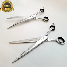 Load image into Gallery viewer, 10&quot; Hair Cutting Pet Grooming Scissors Cutting Curved Thinning Shears Set Safety - Liberty Beauty Supply