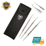 4 Piece Professional Cuticle Pusher Trimmer Cutter Nipper Remover for Manicure - Liberty Beauty Supply