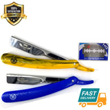 2 Piece New Salon Barber Shaving Close Shave Razor Exposed Blade Free Shipping - Liberty Beauty Supply