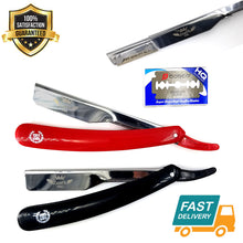 Load image into Gallery viewer, Professional Straight Cut Throat Shaving Razor Barber Salon Shavette +10 Blades - Liberty Beauty Supply