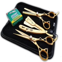 Professional Hair Styling GOLD Shears Cutting Scissors Salon Barber 6" TIJERAS - Liberty Beauty Supply