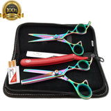 Professional Salon Hair cutting Scissor Straight Razor Barber Shears Set TIJERAS - Liberty Beauty Supply