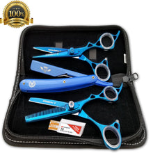 Load image into Gallery viewer, 6&quot; Professional Hairdressing Hair Scissors Barber Shears Titanium Razor TIJERAS - Liberty Beauty Supply