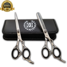 Cargar imagen en el visor de la galería, Professional Barber Hairdressing Scissors Set WOOD Edition &amp; Razor Kit TIJERAS - Liberty Beauty Supply