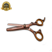 Wooden Handle Razor Close Shave Shears Combo Hair Salon Scissors 6" Shears USA - Liberty Beauty Supply