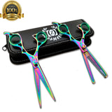 6" Professional Hair Cutting Japanese Scissors Thinner Barber Razor Shears Kit - Liberty Beauty Supply