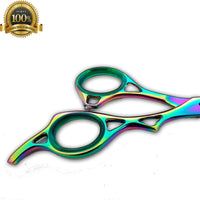 Hair Styling & Barber Shears Rainbow Titanium 6" Hairshaper and thinning Scissor - Liberty Beauty Supply